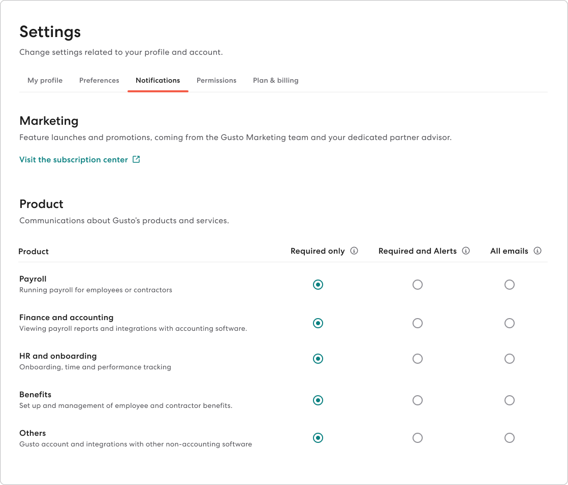 First-review-settings
