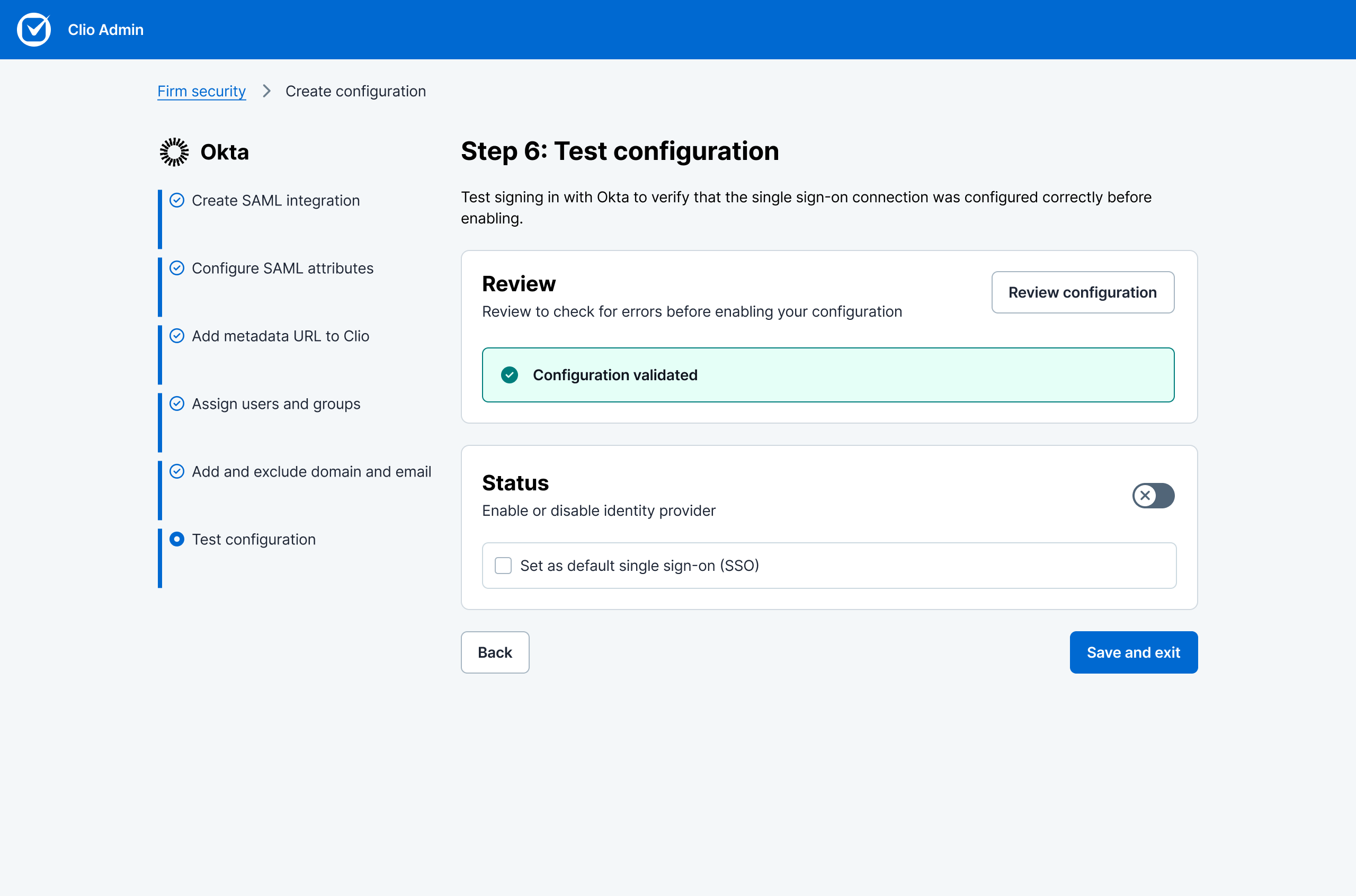 Test auth – success
